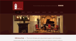 Desktop Screenshot of 1901artsclub.com